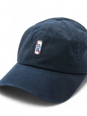 Pabst, Embroidered Small Can, Dad Hat, Adjustable Buckle Strap, Navy